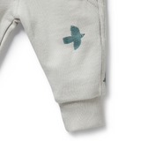 Detail view of ribbed cuff