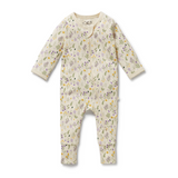 WILSON & FRENCHY Bella Floral Organic Zipsuit With Feet
