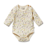 WILSON & FRENCHY Bella Floral Organic Bodysuit
