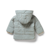 Back view of WILSON & FRENCHY Fern Check Puffer Jacket