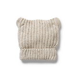 Back view of WILSON & FRENCHY Cookie & Cream Organic Knitted Bear Hat
