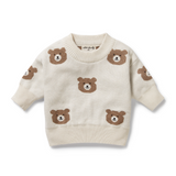 WILSON & FRENCHY Beary Cute Organic Knitted Jacquard Jumper