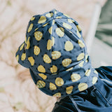 Back view of baby wearing BEDHEAD HATS Swim Legionnaire Hat - Turtle