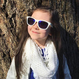 BABIATOR KIDS SUNGLASSES | Aces Navigator - White Frames Green Lenses