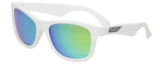 BABIATOR KIDS SUNGLASSES | Aces Navigator - White Frames Green Lenses