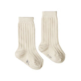 NATURE BABY Organic Cotton Rib Socks Natural