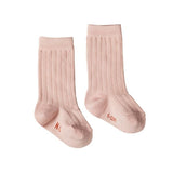 NATURE BABY Organic Cotton Rib Socks Rose Bud