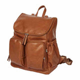 OiOi Faux Leather Nappy Backpack - Tan