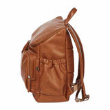 OiOi Faux Leather Nappy Backpack - Tan