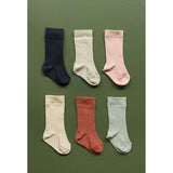 NATURE BABY Organic Cotton Rib Socks Light Grey Marle