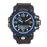 CAC-126-M01 CACTUS Mighty - Kids AnaDigi Watch - Black/Blue front view