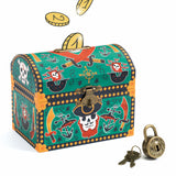 Money falling into the DJECO Pirates Money Box