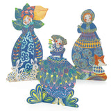 DJECO Pretty Dresses Sculpture Scratch Cards FINISHED ARTWORK