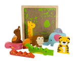 KIDDIE CONNECT Wild Animal Chunky Puzzle - Juno Boutique