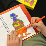 Child playing with the TIGER TRIBE Mash-up Colouring Set - Animal Mix Up