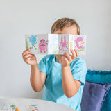 Child playing with the TIGER TRIBE Mini Transfer Magic - Monster Parade