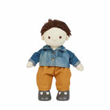 Peanut dinkum doll wearing the OLLI ELLA Travel Togs - Sage