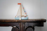 TENDER LEAF Sailaway Boat on a mantle