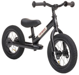TRYBIKE Black balance bike front view