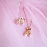 LAUREN HINKLEY Ballet Slippers Ring and matching necklace