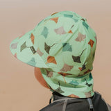 Baby wearing the BEDHEAD HATS Kids Swim Legionnaire Beach Hat - Rays back view