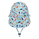 BEDHEAD HATS Kids Swim Legionnaire Beach Hat - Surfboard back view