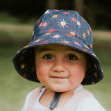 Child wearing the BEDHEAD HATS Toddler Bucket Sun Hat - Sonny