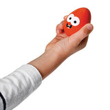 Child holding wooden red wooden egg