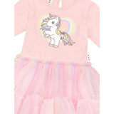 Detail view of HUXBABY Rainbow Unicorn Ballet Dress