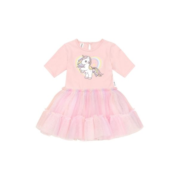 HUXBABY Rainbow Unicorn Ballet Dress