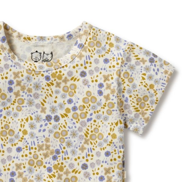 Detail print view  WILSON & FRENCHY Little Meadow Organic Tee