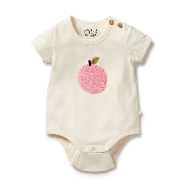 WILSON & FRENCHY Peachy Organic Bodysuit