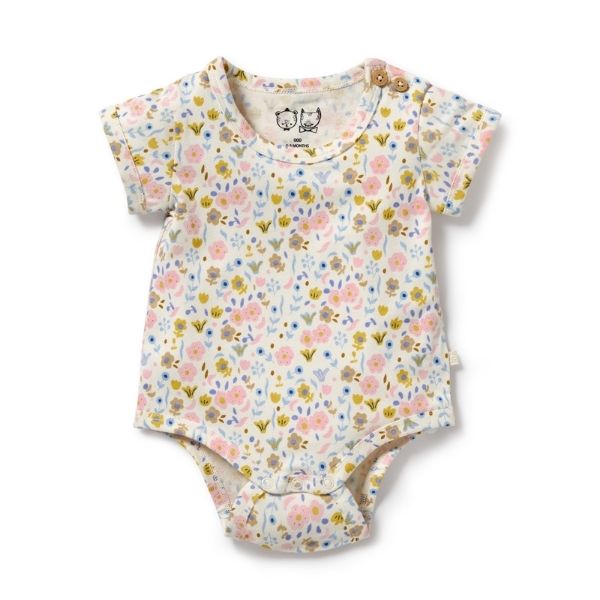 WILSON & FRENCHY Ava Floral Organic Bodysuit