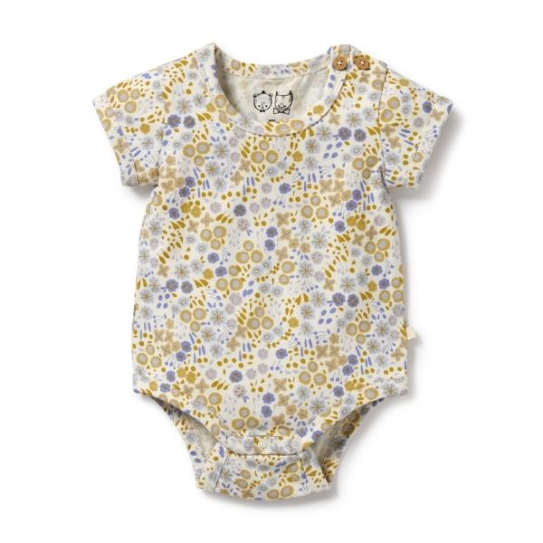 WILSON & FRENCHY Little Meadow Organic Bodysuit