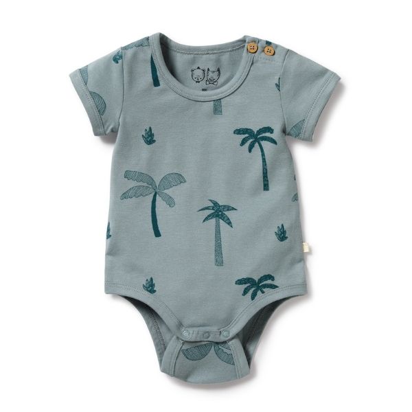 WILSON & FRENCHY Palm Days Organic Bodysuit