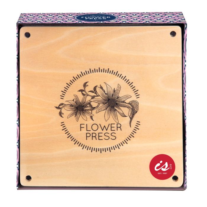 ISGIFT Classic Flower Press Wood packaged