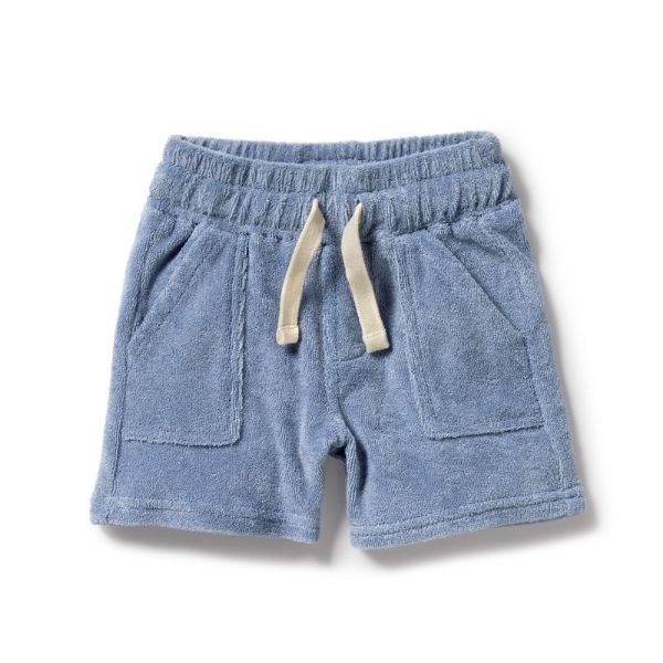 WILSON & FRENCHY Dusty Blue Organic Terry Short