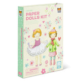 Angle view of box set of the TIGER TRIBE Paper Dolls Kit - Vintage