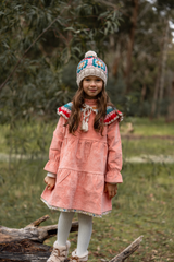 Child wearing ACORN Woodstock Beanie Oatmeal