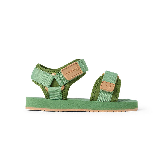 CRYWOLF Beach Sandal - Coastal Green SIDE VIEW
