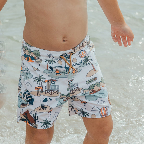 Boy in water wearing CRYWOLF Board Short - Paradise