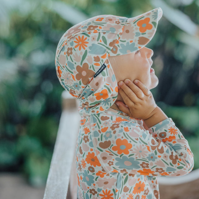 Side view of child wearing CRYWOLF Legionnaire Hat - Flower Market