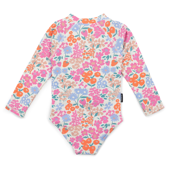 CRYWOLF Long Sleeve Swimsuit Berry Garden