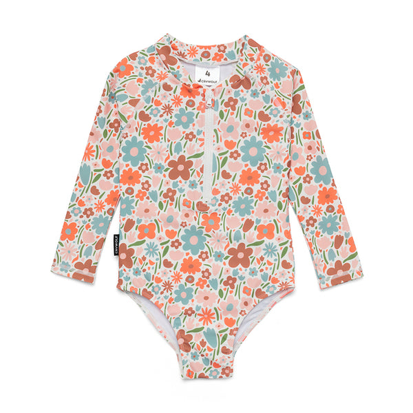 CRYWOLF Long Sleeve Swimsuit - Flower Market