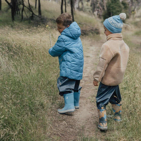Kids wearing CRYWOLF Rain Boots 