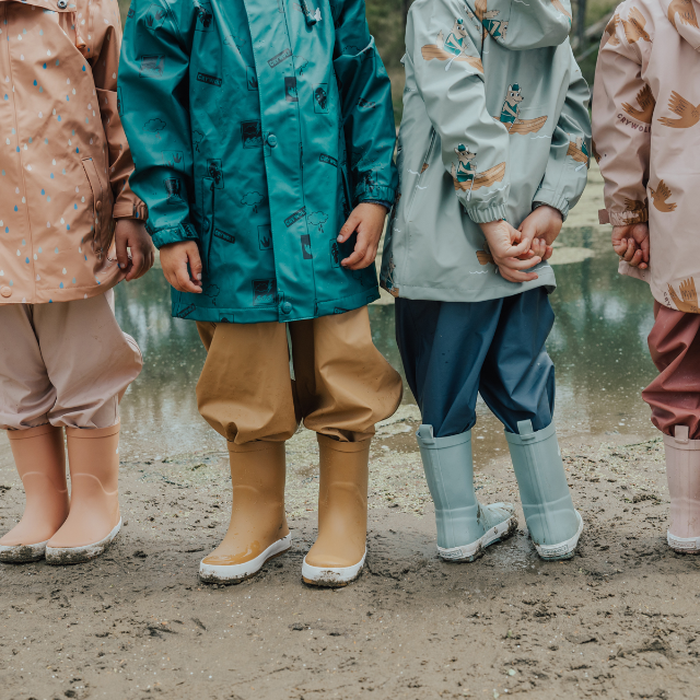 Kids wearing CRYWOLF Rain Boots