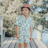 Boy wearing CRYWOLF Resort Set - Coastal Check