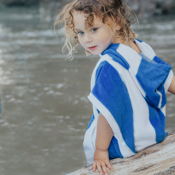 CRYWOLF Hooded Towel Deep Sea Stripe