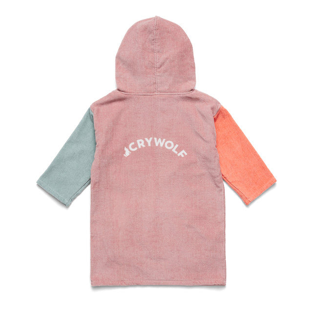 CRYWOLF Everywhere Zip-Up Towel - Sunset Colour Block back view
