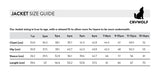 Crywolf Play Jacket Size Chart